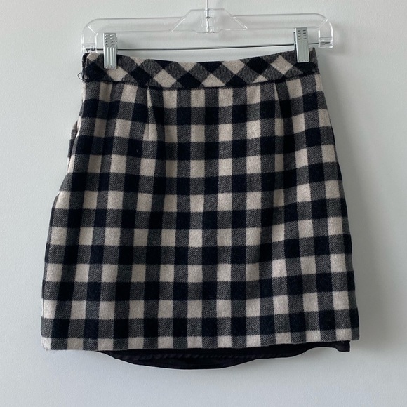 CLUB MONACO // Plaid Wool-like Skirt - Picture 6 of 6